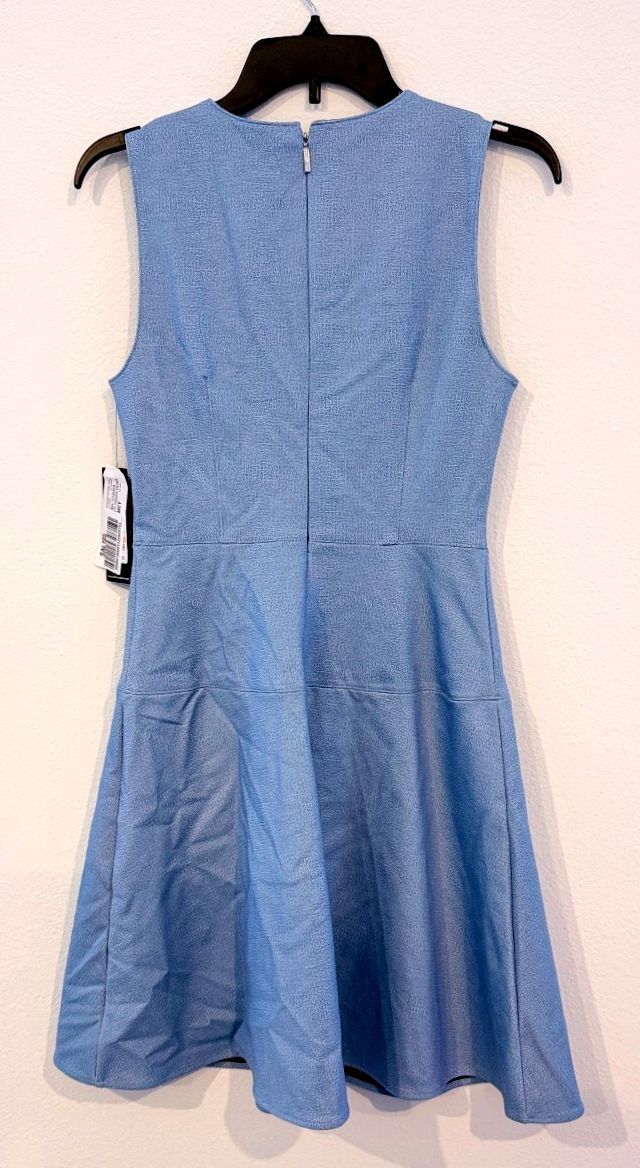 Karl Lagerfeld Light Blue Women's Fit and Flare Sleeveless Dress Women