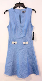 Karl Lagerfeld Light Blue Women's Fit and Flare Sleeveless Dress Women