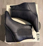Anne Klein Black Valore Pointed Toe Wedge Booties